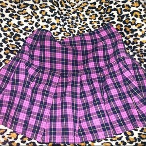 plus plaid mini skirt